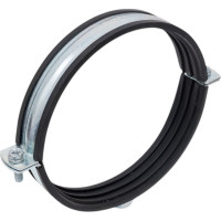 Оцинкованный хомут с резиновым уплотнителем Terma 132-140 мм (5), с гайкой М10 24027 28722