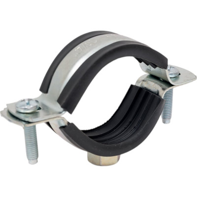 Оцинкованный хомут с резиновым уплотнителем Terma 40-45 мм (1 1/4), с гайкой М8 24031 28714