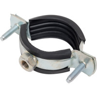 Оцинкованный хомут с резиновым уплотнителем Terma 40-45 мм (1 1/4), с гайкой М8 24031 28714