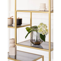 Стеллаж GreenWeen OLIVIA, золотой, полки стекло 1950x700x300 GW-OLIVIA-G-G