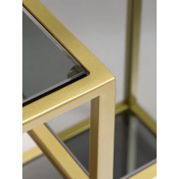 Стеллаж GreenWeen OLIVIA, золотой, полки стекло 1950x700x300 GW-OLIVIA-G-G