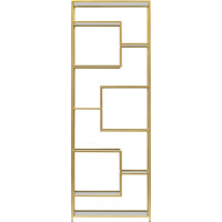 Стеллаж GreenWeen OLIVIA, золотой, полки стекло 1950x700x300 GW-OLIVIA-G-G