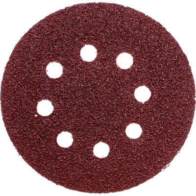 Круги абразивные шлифовальные перфорированные на ворсовой основе под липучку Profi 5 шт, 125 мм, Р24 CUTOP 85-615