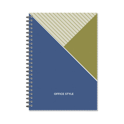 Бизнес-тетрадь Attache Economy Office Style А5, 48 листов, картонная обложка, гребень, клетка, голубая 1516758