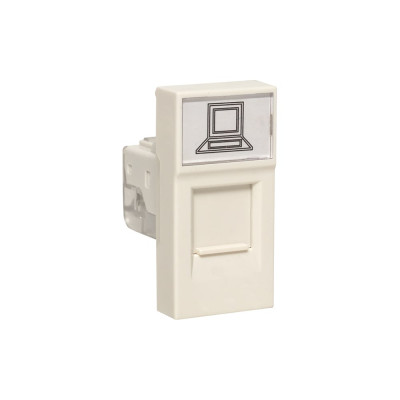 Розетка EKF RJ45 кат. 5e, 1 модуль E1MK015E-135-10