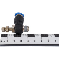 Фитинг-дроссель (пневмодроссель) угловой с наружной резьбой M1/8" SHPI SC 08-01