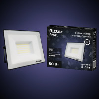 Светодиодный прожектор RITTER серия PROFI 230В 50 Вт 4000К 5000Лм IP65 черный 53417 8