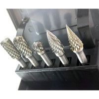 Набор бор-фрез твердосплавных из 5 шт. (B10,C10,D10,G10,M10) х 6 мм Х-образная насечка Sekira 00-00018051