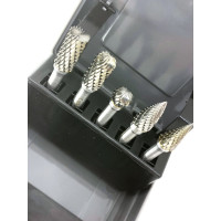 Набор бор-фрез твердосплавных из 5 шт. (B10,C10,D10,G10,M10) х 6 мм Х-образная насечка Sekira 00-00018051