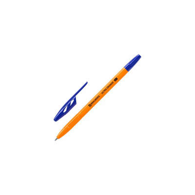 Шариковая ручка BRAUBERG Ultra Orange синяя, узел 0,7 мм, чернила Германия, наконечник Швейцария, 50 шт. 143562