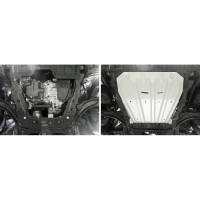 Защита картера и КПП Rival для Nissan Qashqai , ал. 4 мм 333.4158.1