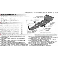 Защита РК АвтоБроня для Mitsubishi Pajero III, IV 1999-2006 2006-2011 2011-н.в., st 2mm 111.04011.5