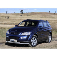 Пороги "Black" Rival для SsangYong Kyron I рестайлинг 2007-2016, 173 см, 2 шт., алюминий, F173ALB.5301.1
