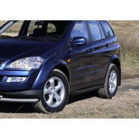 Пороги "Black" Rival для SsangYong Kyron I рестайлинг 2007-2016, 173 см, 2 шт., алюминий, F173ALB.5301.1