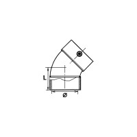 Электросварной отвод SABfuse 45 SDR11 PN16 PE100 D225 8024225000