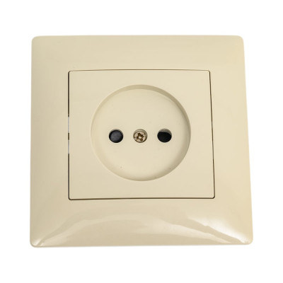 Розетка GUSI ELECTRIC Bravo без БЗК, с ЗП, СУ, 16А, 250 В, бежевая С10Р2-003-СБ
