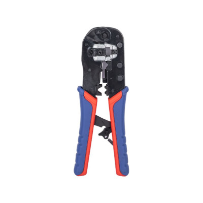 Пресс-клещи для штекеров RJ 45 Knipex 3-в-1, кол-во гнёзд: 1, 8-пин 8P8C, резка и зачистка кабеля, 190 мм KN-975113