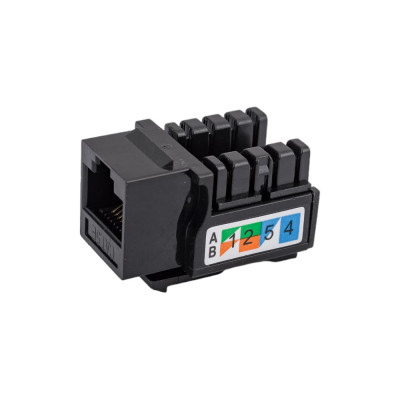 Вставка Keystone Cabeus Jack RJ-45, категория 5e, заделка тип 110, черная KJ-RJ45-Cat.5e-90-BK