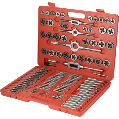 Набор метчиков и плашек Optimus М2-М18, метрическая резьба, 110 предметов OPT-MTDS110