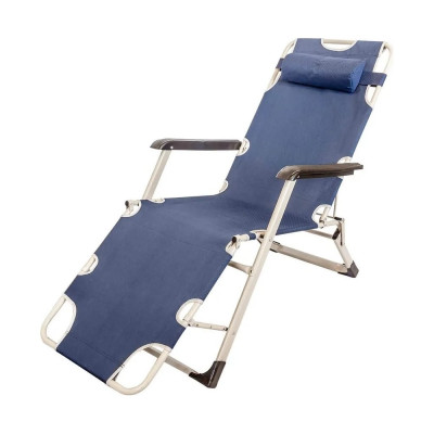 Складной шезлонг с подголовником и подлокотниками WMC Tools 1800x670 мм, синий WMC-FG-HY-8007B WMC-FG-HY-8007B(51772)