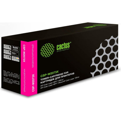Лазерный картридж Cactus CSP-W2073x117X пурпурный, 1300 страниц, для HP Color Laser 150a/150nw/178nw MF 1885840