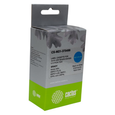 Ленточный картридж CACTUS CS-M21-375499 черный для Brady BMP21-PLUS, BMP21-LAB 1791242