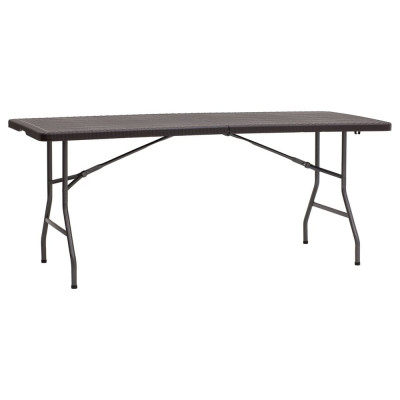 Пластиковый складной стол-чемодан Стул Груп Кейт 182x74x74см, коричневый MZ182