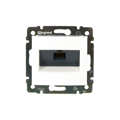 Розетка Legrand компьютерная RJ45 категория 5e UTP Legrand Valena с захватами белый 694286