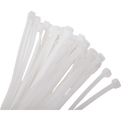 Нейлоновые стяжки FORTISFLEX HCC easyfix 5x500 мм, белый, 100 шт. 87780