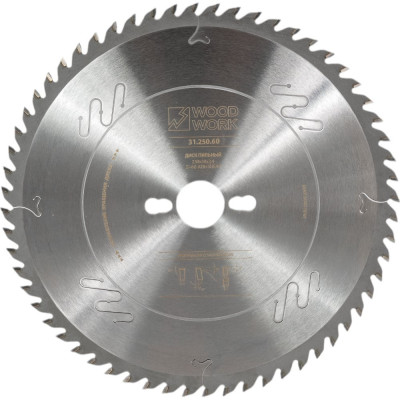 Диск пильный универсальный 250x2.4x30 мм, 60T, A=15° ATB+SHEAR WOODWORK 31.250.60
