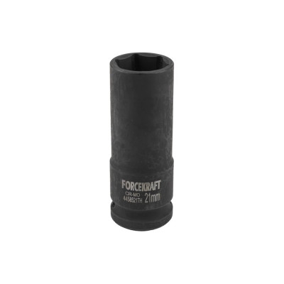 Головка ударная глубокая тонкостенная 6-гранная 21 мм, 1/2"DR, 85 мм Forcekraft FK-4458521TH(56093)