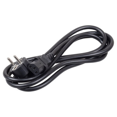 Кабель питания Ripo 1.8м, schuko-c13 (3-1.00 mm2) 16a, черный, угловая вилка, с заземлением 003-910012
