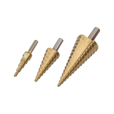 Набор сверл ступенчатых 3 шт, 4-12 мм, 4-20 мм, 4-32 мм, в блистере Forsage F-44730B(51929)