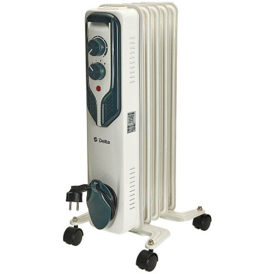 Масляный обогреватель DELTA D08-5, 1000Вт, 5 секций Р1-00014255