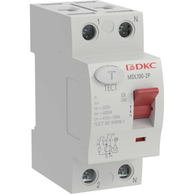 Устройство защитного отключения DKC узо вдт yon max mdl100, 2p, 30ma, 40a, тип ас MDL100-2P2-40-AC
