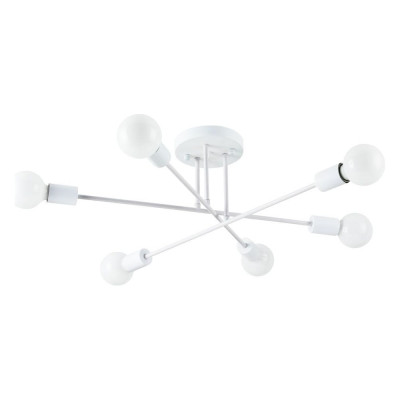 Люстра Балтийский светлячок 6 рожков без плафонов, белая L-06B