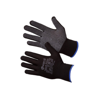 Нейлоновые перчатки с микроточечным покрытием Gward Touch Point р. L, 12 пар P3001/L