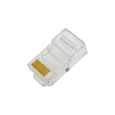 Сквозной (проходной) коннектор rj-45 (8p8c) Ripo cat.5e, покрытие 3мкд, универсальные ножи (упк.20шт) 003-400035/20