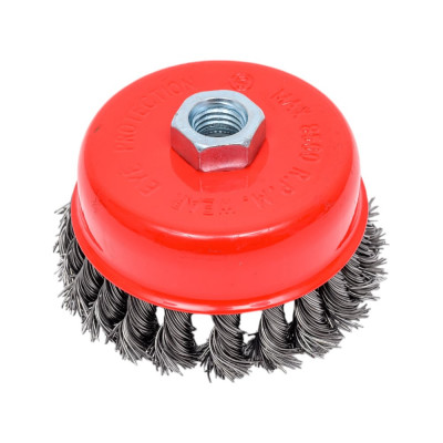 Щетка чашечная крученая проволока стальная для ушм 100 мм, М14 HEADROCK 980-111-100
