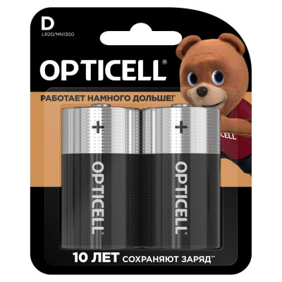 Батарейки OPTICELL D 2шт 5051005