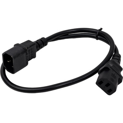 Кабель питания Filum с13- c14, 3x1 мм², 220в, 10a, чёрный, 0,6 м FL-PC16-C13-C14-0,6M