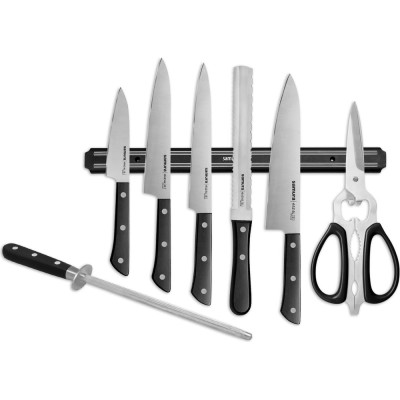 Набор ножей Samura "HARAKIRI" Super Set 8в1, 11, 23, 45, 57, 85, мусат, ножницы, магнитный держатель SHR-0280B/K