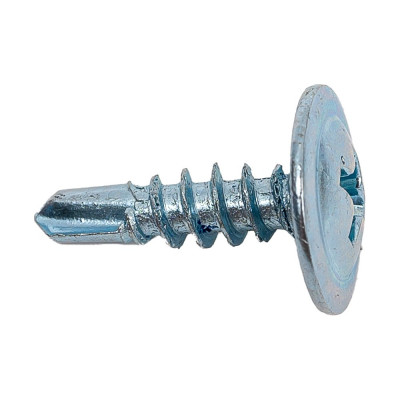 Саморез STEELREX полусфера с прессшайбой, сверло, цинк, 4,2x13 мм, 200 шт. 0115042013B500020064