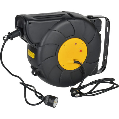 Удлинитель IEK Twist катушка ук25 1место, 2p+pe/25м+2м, 3x1,5мм2, автосмотка TW-KP27-16-01-25-02