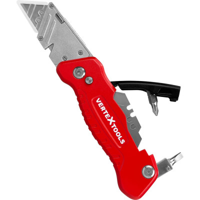 Нож vertextools складной profi "fastback" трапециевидный, цинковый сплав/abs/pc, 3 лезвия sk4 0044-18-30