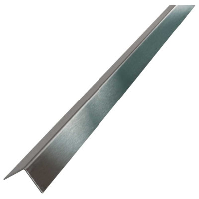 Внешний угловой профиль из нержавеющей стали РУССКИЙ ПРОФИЛЬ сатин РПН-У01 20x20 С 2,7м 4680427117794