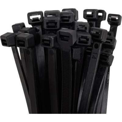 Нейлоновые стяжки Fortisflex КСС 8x610 мм, черный, 100 шт. 89906
