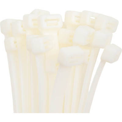 Нейлоновые стяжки Fortisflex КСС 12x500 мм, белый, 100 шт. 89901