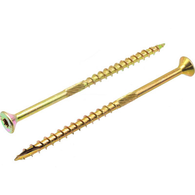 Шуруп саморез конструкционный BOWT желтый цинк, 5x90 мм, 100 шт. S02180