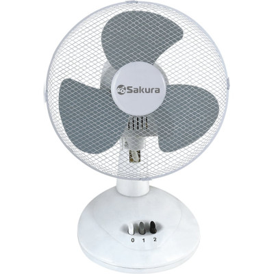 Вентилятор настольный Sakura SA-13G белый/серый РТ-00050661